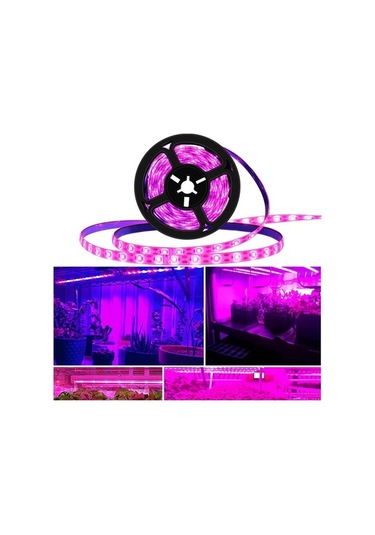 Tongxida 3 M Su Geçirmez Led Dikim Dolum Işık, Usb El Tarama, Karartma, Tam Spektrum Bitki Lambası Mor - Pembe