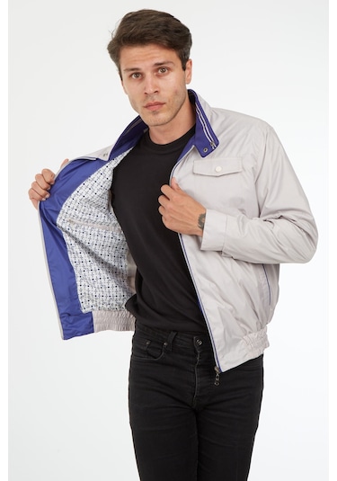 Sposo 1088 Su Itici Kumaş Regular  Taş Rengi Erkek Yazlık Mont Taş