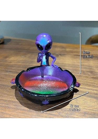 Ulzyvf Mavi Küllük, Reçine Sigara Sevimli Serin Dekoratif Aksesuar, Sigara Tablası El-boyalı Ev Fantezi