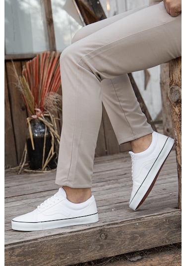 Garantili Wanso Günlük Ortopedik Erkek Sneaker Spor Ayakkabı Beyaz
