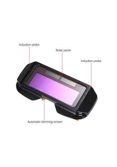 Symbee Güneş Enerjili Otomatik Dimming Lehim Gözlüğü - Li-poly Batarya İle Tehlikeli Işınlardan Korumalı, Pratik Kullanım