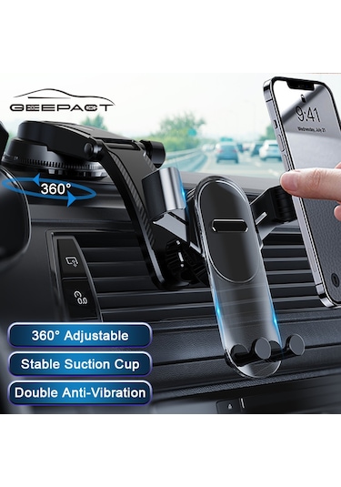 Geepact Araç Telefonu Tutucu Araç Montaj Aparatları 360 Ayarlanabilir Telefon Standı Kontrol Paneli Telefon Tutucu Titreşim Önleyici Telefon Tutucu Araç Vantuz Telefon Braketi -
