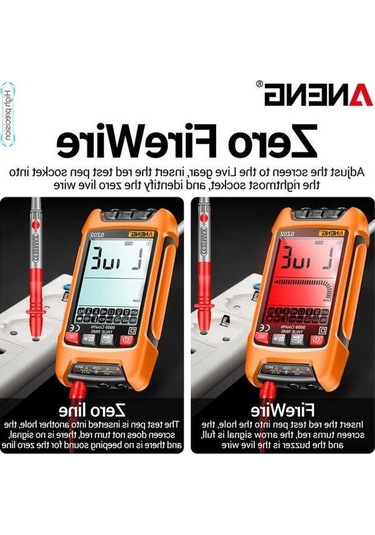 Prestigegoods Aneng Sz02 Akıllı Dijital Multimetre 9999 Counts Otomatik Ölçüm Ncv Evrensel H Turuncu