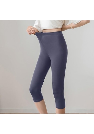 Tongxida Modal Spor Tayt Kadın Diz Boyu Buzağı Uzunluğu Yoga Pantolon Sarı 70-80kg Sarı