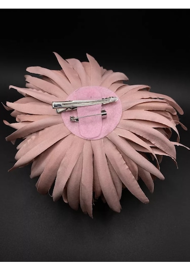 Amely Rid Kumaş Büyük Broş Toka "kore Pembesi Çiçeği" 196748677 Siyah