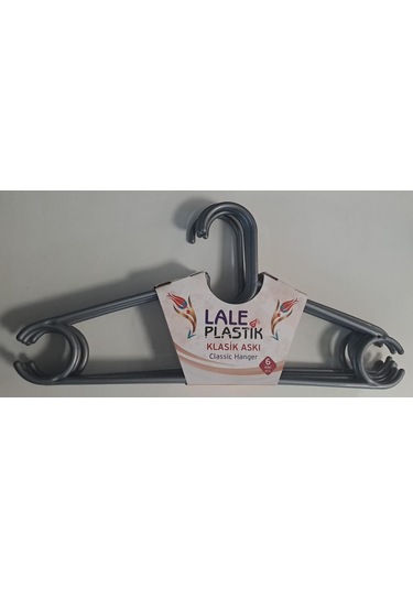 Lale Plastik Elbise Askısı Klasik 6 Lı Karışık Renkli Diğer