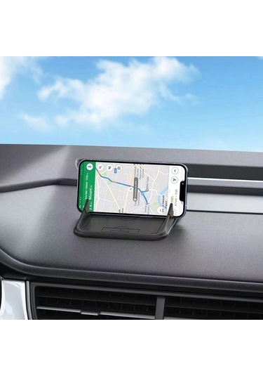Sones Araç Kontrol Paneli Cep Telefonu Navigasyon Silikon Braketi Siyah