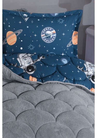 Nordqueen Wellsoft Tek Kişilik Uyku Seti Çift Taraflı Galaxy Lacivert