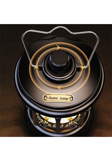 Szypzstore 3500 Ma Açık Kamp Işık Led Retro At Fener Taşınabilir Çadır Uygun Usb Şarj Jzwu0k Siyah