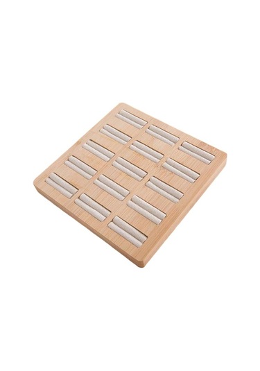 Trendooze Vitrin Tutucu Tepsisi Tepsisi Stili Stil Saklama Mücevher Çok Bambu B Ahşap A-13 Cs