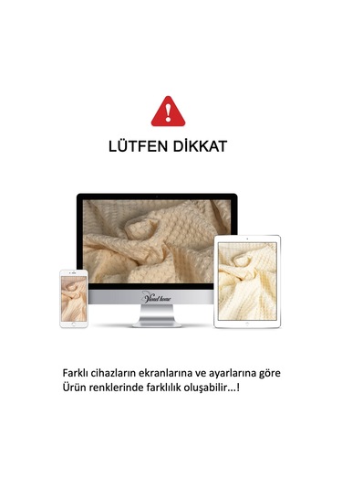 Vionel Home Pamuklu Waffle Desen Ponponlu Çift Kişilik Pike Pembe