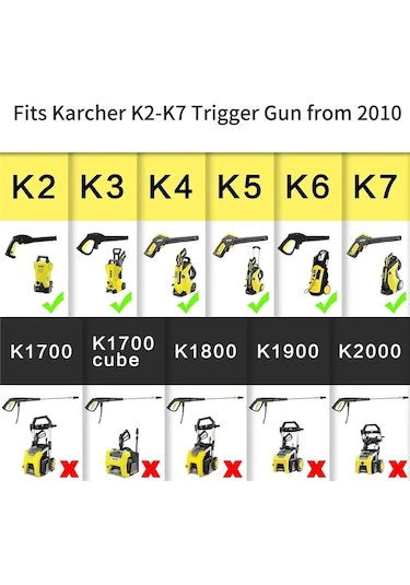 Karcher Uyumlu K2 K3 K4 K5 K7 Uzatma Çubuğu Püskürtme Nozullu Uzatma Çubuğu