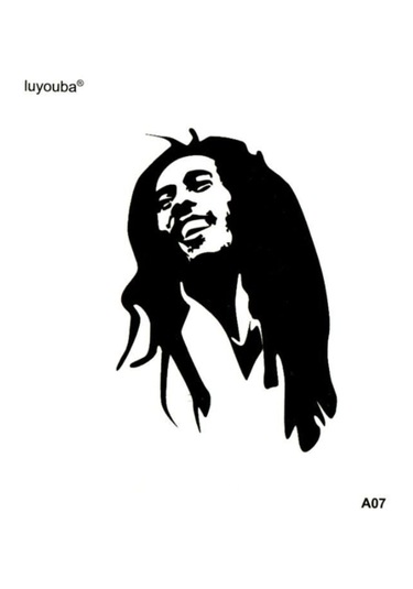 Geçici Dövme Bob Marley Hippi Reggae Müzik Ufak El Kol Dövmesi Tattoo