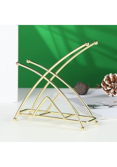 Soğuk Siyah Ayakta Metal Doku Tutucu Geometrik Ağır Demir Yemek Masası Kağıt Havlu Peçete Klip Dağıtıcı Organizatör Ev Otel Mutfak Malzemeleri