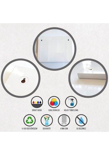 Decorita Decorıta | Yeni Doğan Hediyelik Gökyüzü Haritası - Cam Tablo