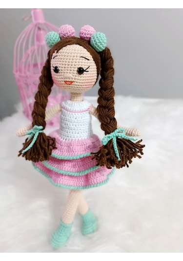 Pembe Liva Bebek Amigurumi Örgü Oyuncak