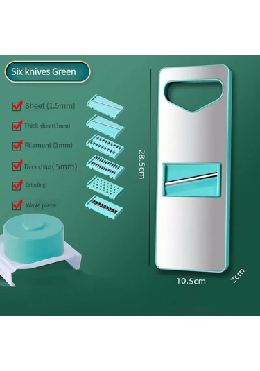 Myinkai Ev Patates Parçalayıcı Paslanmaz Çelik Çok Fonksiyonlu Açık Yeşil