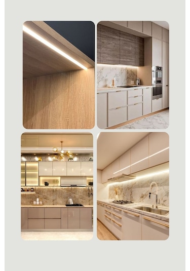 Mutfak Dolabı Ve Tezgah Üstü Sıva Üstü Led Bar 24v 4000k 100 Cm