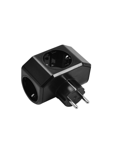 Viko Yonca Plus Üçlü Topraklı Priz Siyah - 90303004