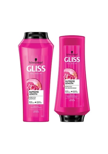 Gliss Supreme Length Şampuan 500 ML + Saç Kremi 360 ML