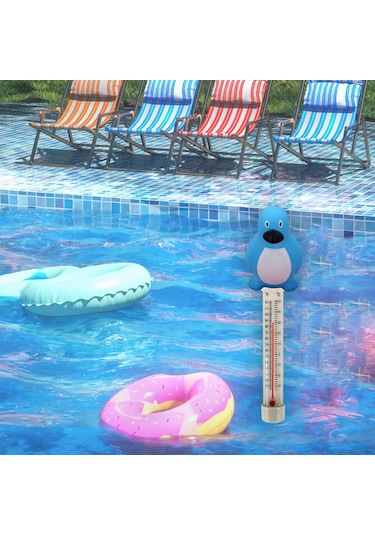 Homyl Banyo Gölet Için Havuzlar Yüzer Su Termometre Penguen