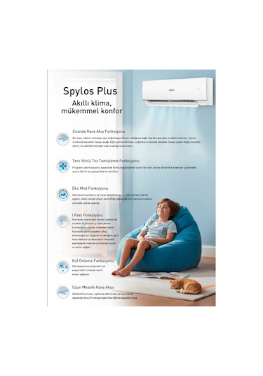 Eca Spylos Plus ESB1612A100 A++ 12000 BTU Inverter Duvar Tipi Klima