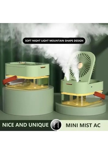 Funtree Treasure Masaüstü Fan Gece Lambası 4000mah Aroma Terapi Nemlendirici Beyaz/yeşil