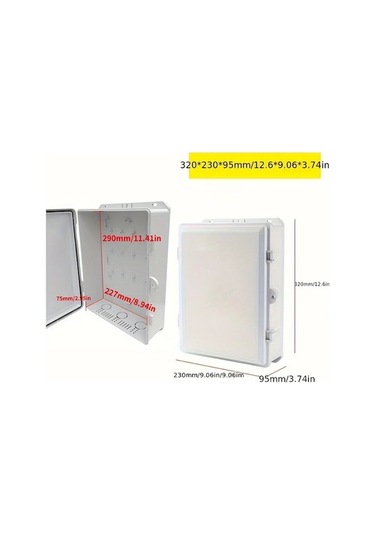 Fastbuy Su Geçirmez Elektrik Kutusu - 400x300x120mm - Dayanıklı Bağlantı Kasiyesi - Duvar Montajlı