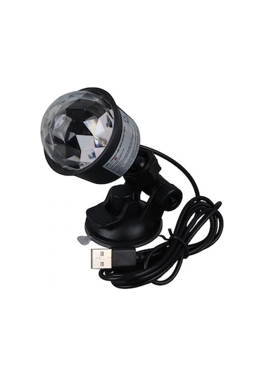 Ledx Al-kx-6889 Projeksiyon Atmosferli Usbli 4 Watt Şarjlı Sihirli Rgb Led Disko Topu