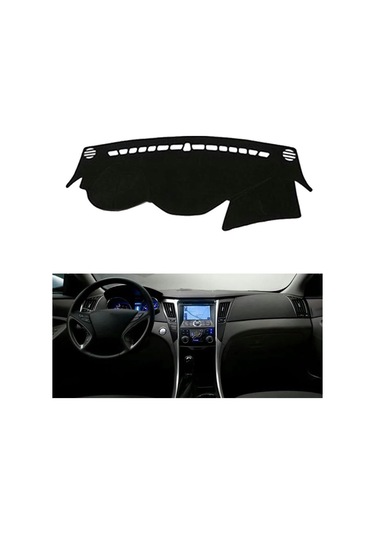 Gajeena 2011-2014 Hyundai Sonata İçin Siyah Dashboard Gölge Ve Kayma Önleyici Pad - Normal Silikon Anti-slip Malzeme Numara 2