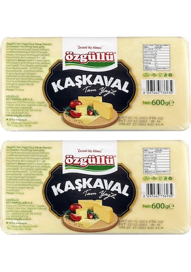 Özgüllü Kaşkaval Peyniri 600 Gr X 2 Adet