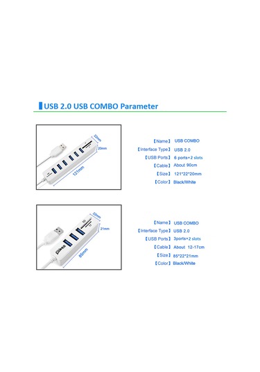 Konesam Beyaz Usb 2.0 5 Port Hub İle Sd/tf Kart Okuyucu - 480 Mbps Hızlı Veri Transferi, Plug & Play, Taşınabilir