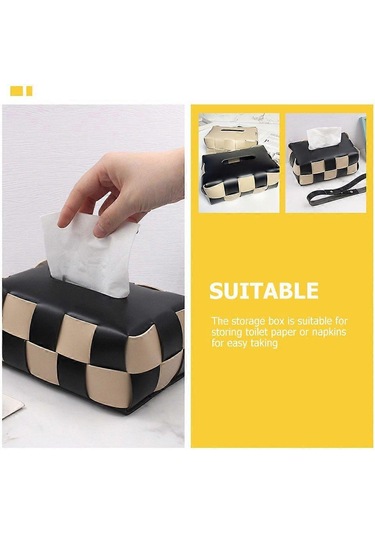 Deri Mendil Kutusu Kapağı Mendil Kutusu Tutucu Pompalı Kağıt Tutucu Ev Ofis Araba İçin