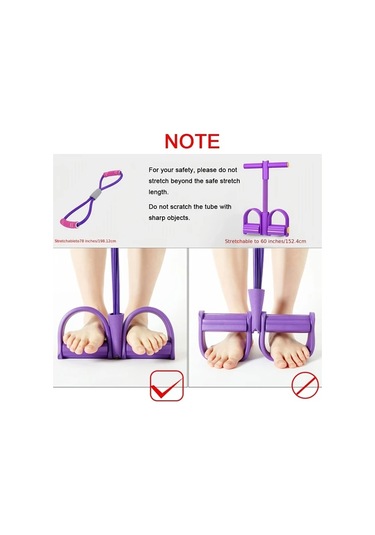 Willowhaven Mavi 4'lü Yoga Direnç Lastiği - Esneme Kol Bacak Karın Antrenmanı Mavi