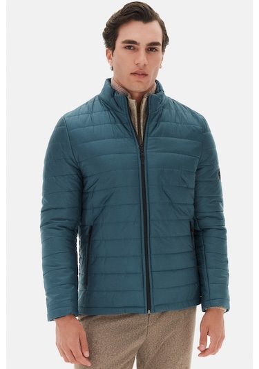 Ds Damat Slim Fit Yeşil Rüzgar Geçirmez Elyaf Dolgulu Şişme Mont 3hf07ort04262 401