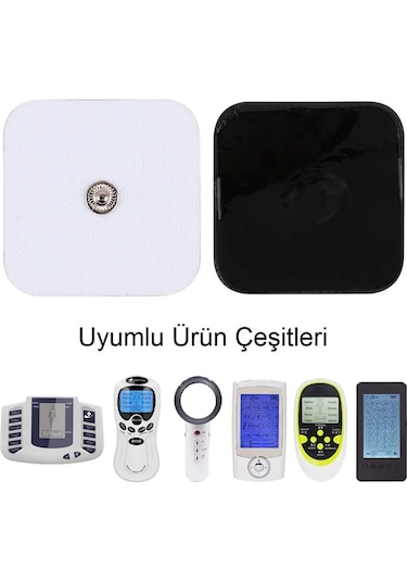 Acura 5x5 Çıtçıtlı Kare Tens Pedi 20 Adet Beyaz