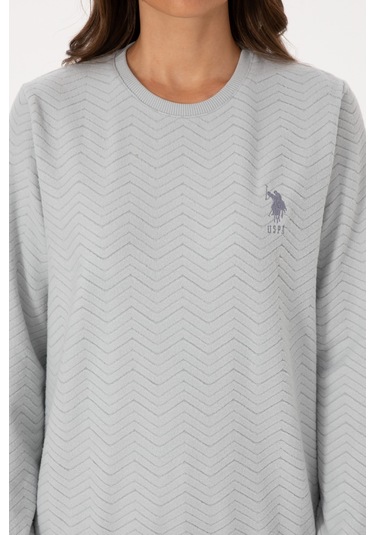 U.s. Polo Assn. Kadın Gri Melanj Pijama Takım 50318820-vr086 Gri Melanj