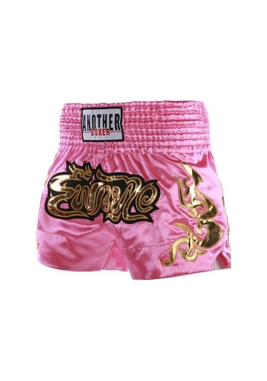Pembe Muay Thai Boks Şort Kadın Erkek Eğitim Mücadele Kickboks Sandıklar Geniş Elastik Kemer Nakış Desen Boks Şort Pembe