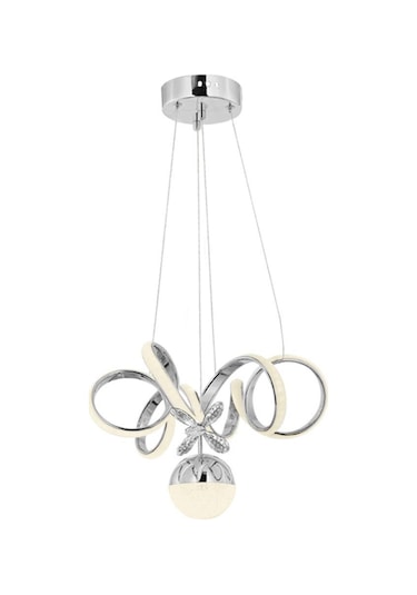 Eray Aydınlatma 9168-1 Krom Kristal Taşlı Led Avize Krom