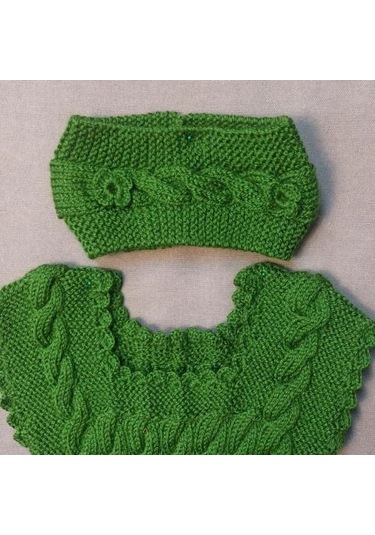 Uretti - Talia 8659 - El Örgüsü Kız Çocuk Elbise - Bandana - Patik Üçlü Takım - 2 Yaş Yeşil Uretti - Talia 8659 - El Örgüsü Kız Çocuk Elbise - Bandana - Patik Üçlü Takım - 2 Yaş Yeşil