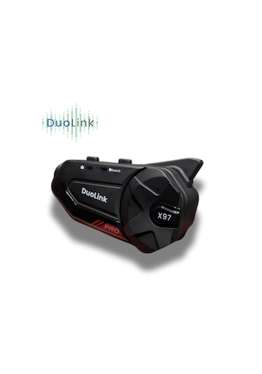 DuoLink X97 Plus İnterkom Motosiklet Kameralı 6 Kişi Grup Bluetooth Kask Intercom Video Kayıt Kulaklık