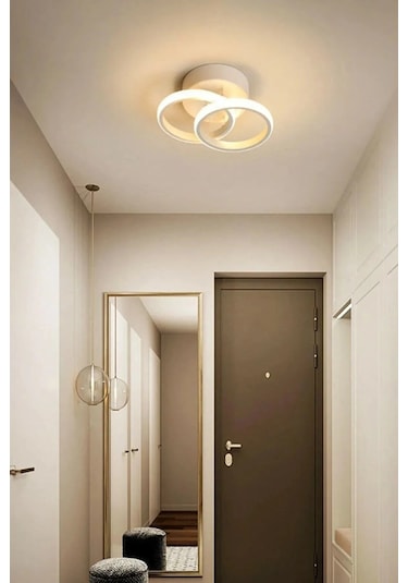 Jolly Beyaz Renk Salon - Mutfak - Hol Beyaz Led 2 Li Avize Beyaz