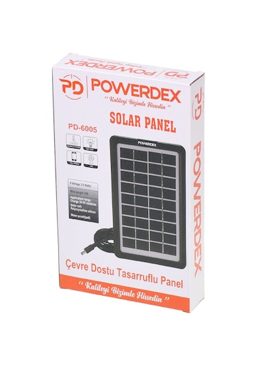 Powerdex 5V Yedek Güneş Paneli  PD-6005