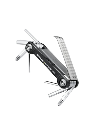 Topeak Mini 9 Pro Carbon Bisiklet Alyan Anahtar Seti Çantalı TT25 Siyah - Yeşil