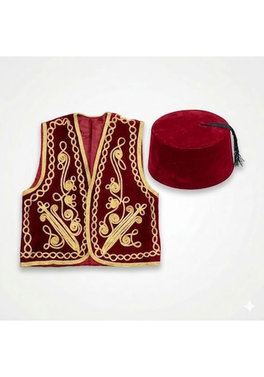 Damat Kına Gecesi Osmanlı Yelek Ve Fes Takım