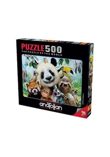 Anatolian Hayvanat Bahçesi Selfie 500 Parça Puzzle zoo Selfie
