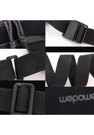 Novahub Erkekler Göğüs Çantası Kişiselleştirilmiş Banliyö Omuz Çantası Cep Telefonu Bel Paketi Siyah Yeşil Siyah Siyah