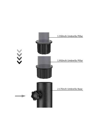 Lebihmurah 3167 2 Takım Açık Veranda Şemsiye Tabanı Standı Yedek Parçalar Şemsiye Tabanı Braketi Delik Halkası Fiş Kapağı Ve Kapağı