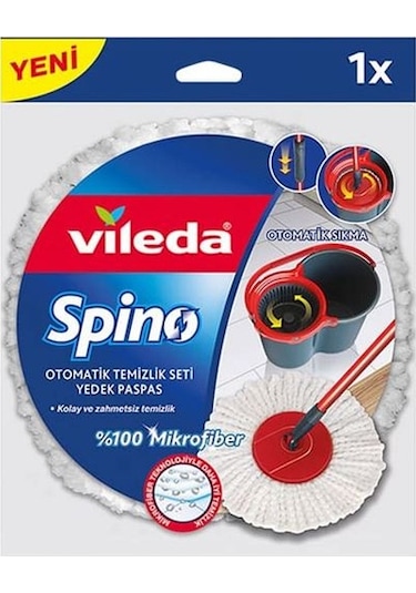 Vileda Spino Mikrofiber Paspas Yedek Beyaz