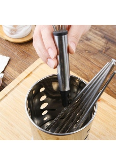 Novahub Altın Kaşık Seti Tutucu, Paslanmaz Çelik, Modern, D Modeli, Yemek Çubukları Organizatör, Süzgeç Çubukları Depolama Sepeti Altın